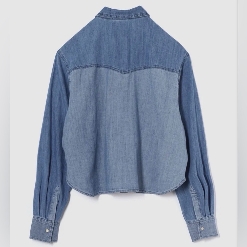 Gap Panel Denim Patchwork Western Rodeo Cropped P… - image 5